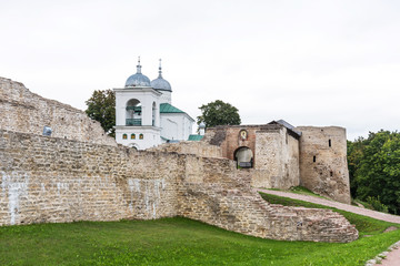 The Izborsk fortress. The ruins of the oldest stone fortress in Russia. Izborsk, Pskov region, Russia