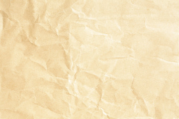 Old brown crumpled paper background texture