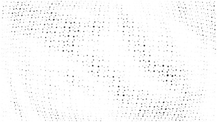 Halftone gradient pattern. Abstract halftone dots background. Monochrome dots pattern. Grunge wave texture. Pop Art, Comic small dots. Design for presentation, business cards, report, flyer, cover