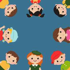 Blank poster with kids