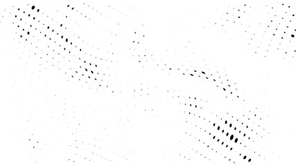 Halftone gradient pattern. Abstract halftone dots background. Monochrome dots pattern. Grunge texture. Pop Art, Comic small dots. Wave twisted dots. Design for presentation, report, flyer, cover, card
