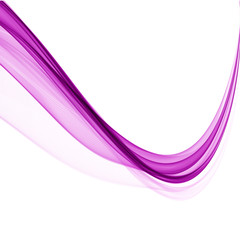 Abstract waves of purple on a white background