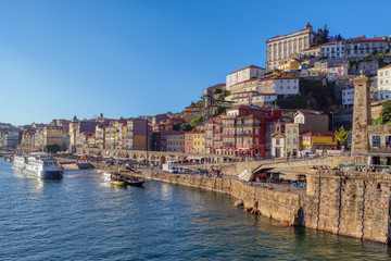 Fototapeta na wymiar Old town Porto on the Douro River, Portugal