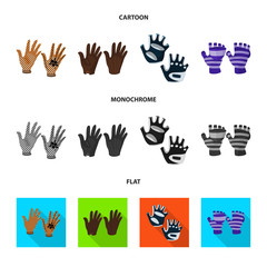 Vector design of silhouette and safety icon. Collection of silhouette and comfort stock vector illustration.