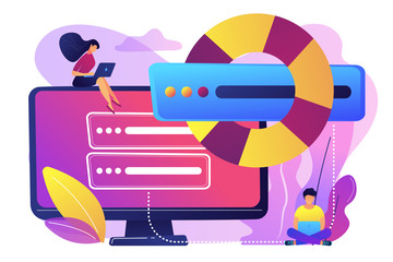 Backup server concept vector illustration.