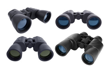 Binoculars in different angles