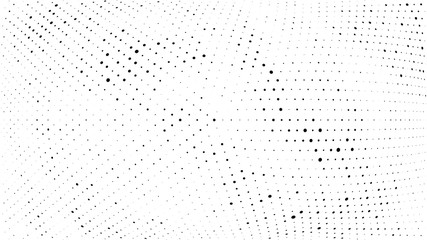 Halftone gradient pattern. Abstract halftone dots background. Monochrome dots pattern. Grunge radial texture. Pop Art, Comic small dots. Design for presentation, business cards, report, flyer, cover