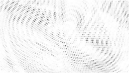 Halftone gradient pattern. Abstract halftone dots background. Monochrome dots pattern. Grunge radial texture. Pop Art, Comic small dots. Design for presentation, business cards, report, flyer, cover