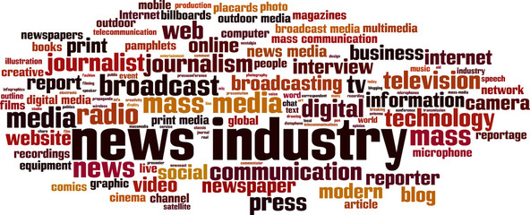 News industry word cloud