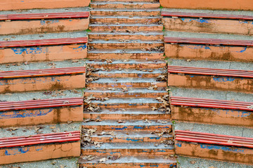 Background of the steps and benches.