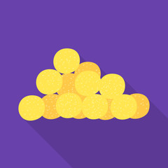 Isolated object of corn and flake logo. Set of corn and snack  vector icon for stock.