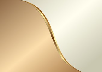 golden and creamy background divided into two