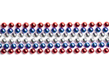 Jewelry in the colors red, blue and white