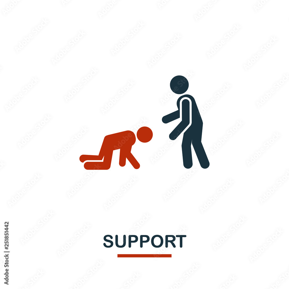 Poster support icon. premium style design from teamwork icon collection. ui and ux. pixel perfect support i