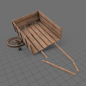 Broken wooden cart 1