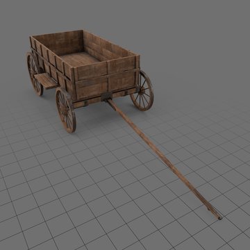Vintage wooden cart 3