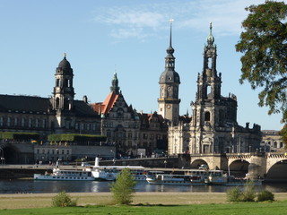 Fototapeta premium Elbufer bei Dresden