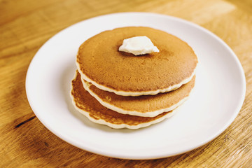 Stack of Pancakes with Butter