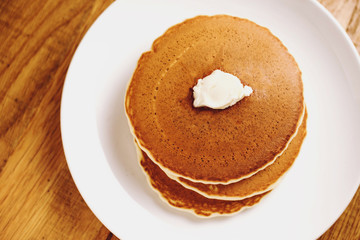 Stack of Pancakes with Butter