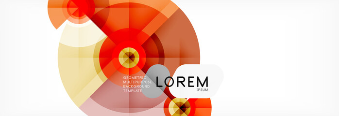 Geometric circle abstract background, creative geometric wallpaper.