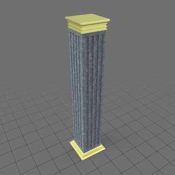 Fluted square column