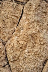 The texture of porous stone. Stone wall