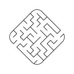 Easy maze. Game for kids. Puzzle for children. Labyrinth conundrum. Vector illustration.