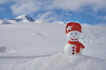 Image of a snowman. Handiwork.