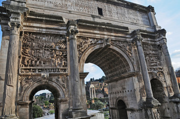 Obraz premium Roma, i fori imperiali al tramonto