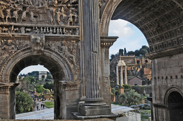 Obraz premium Roma, i fori imperiali al tramonto