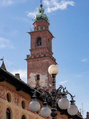 Bramante tower in the Ducale square in Vigevano, Italy
