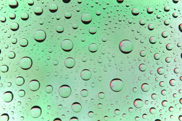 Water drop color green