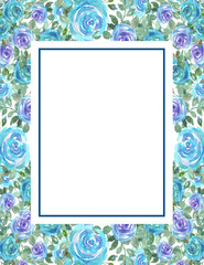 Beautiful spring wedding invitation greeting card rose design elegant floral template for natural cosmetics perfume with space for text