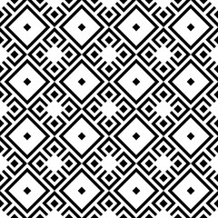 Seamless black and white background for your designs. Modern ornament. Geometric abstract pattern