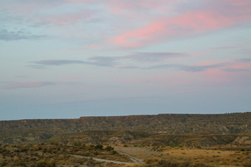 Fototapeta premium beautiful sky over steppe grassland
