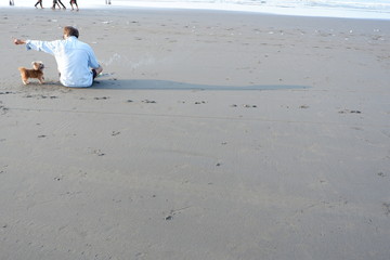 someone who is praying on the beach