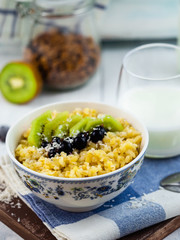 Bulgur milk porridge