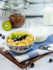 Bulgur milk porridge