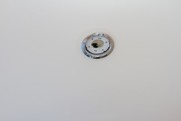 installation of the LED lamp on the stretch ceiling