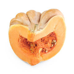 Cut pumpkin isolated