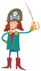 funny fantasy pirate cartoon illustration