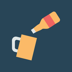 Line icon pour beer