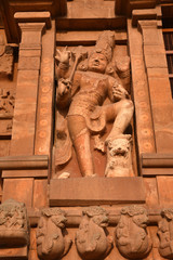Statue du temple de Thanjavur, Inde du Sud