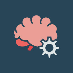 Line icon setting of brain