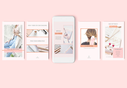 10 Social Media Post Layouts with Glitter Elements