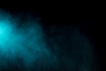 Dust cloud on black background