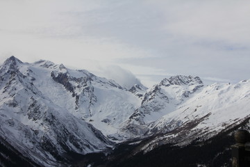 Naklejka premium Mountains, Dombai, North Caucasus