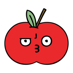 cute cartoon red apple
