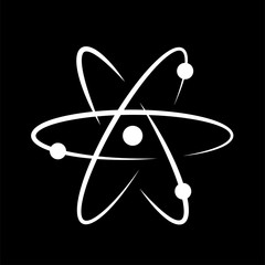 Atom sign icon. Science symbol isolated for design