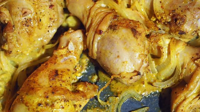 Baking hot and spicy grill chicken